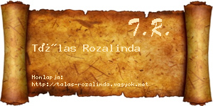 Tálas Rozalinda névjegykártya